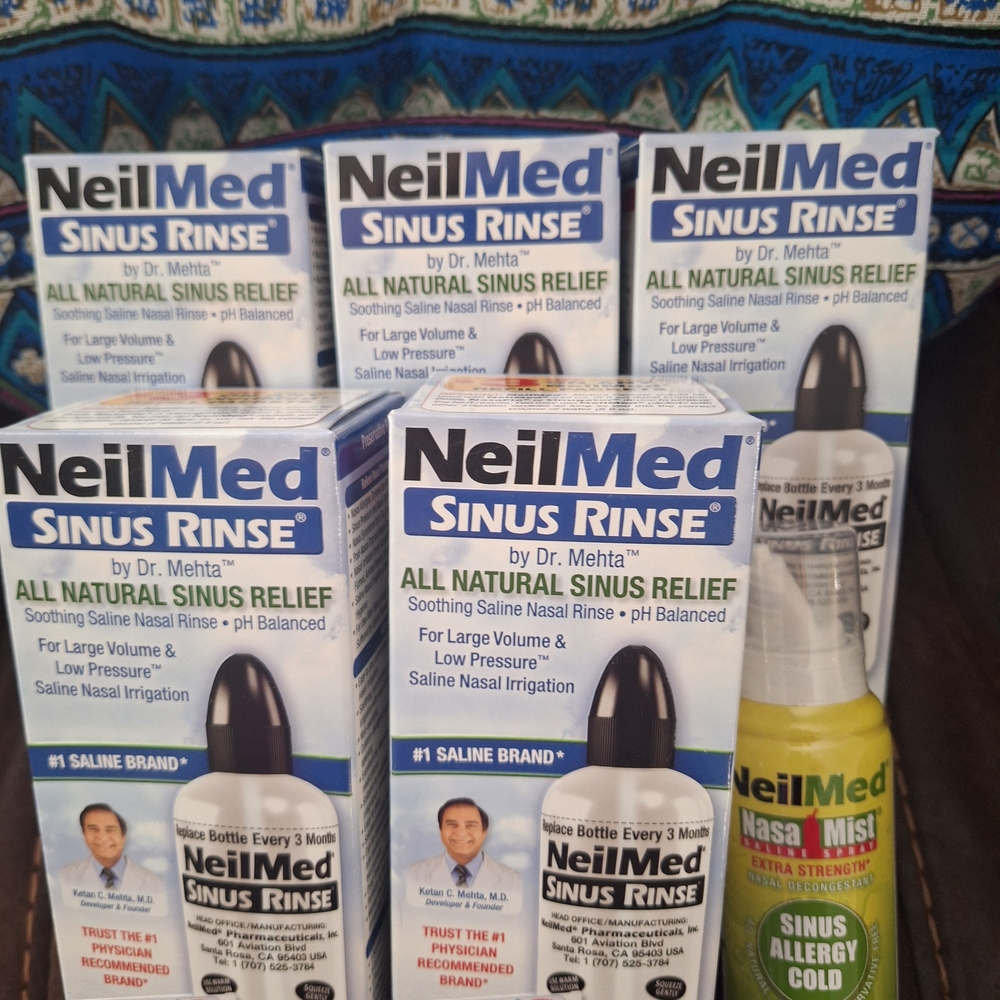 5 NeilMed Sinus Rinse Kits + 1 NasaMist Nasal Decongestant